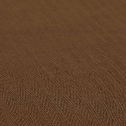 Aldwych Herringbone Soft Wool Textured Chenille Material Brown Furnishing Fabric - Made To Measure Curtains