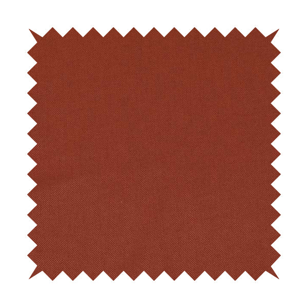 Aldwych Herringbone Soft Wool Textured Chenille Material Burnt Orange Furnishing Fabric - Roman Blinds