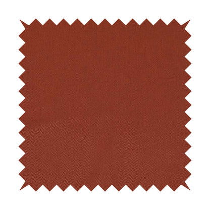 Aldwych Herringbone Soft Wool Textured Chenille Material Burnt Orange Furnishing Fabric - Made To Measure Curtains