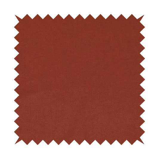 Aldwych Herringbone Soft Wool Textured Chenille Material Burnt Orange Furnishing Fabric