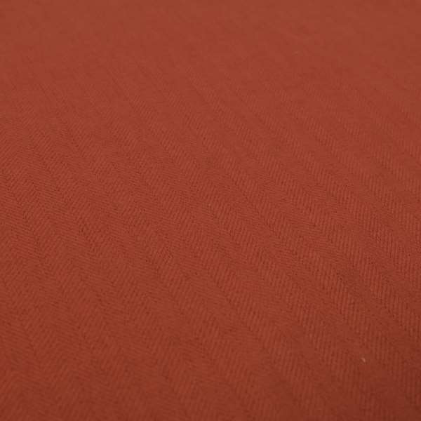 Aldwych Herringbone Soft Wool Textured Chenille Material Burnt Orange Furnishing Fabric - Made To Measure Curtains