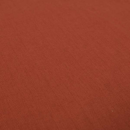 Aldwych Herringbone Soft Wool Textured Chenille Material Burnt Orange Furnishing Fabric - Made To Measure Curtains