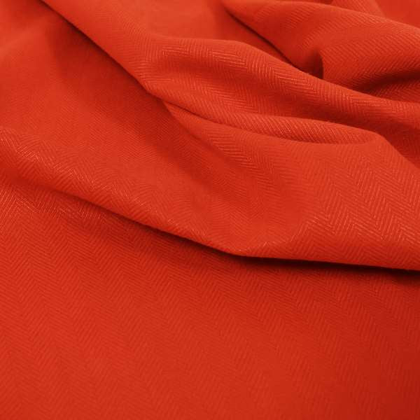 Aldwych Herringbone Soft Wool Textured Chenille Material Red Furnishing Fabric - Roman Blinds