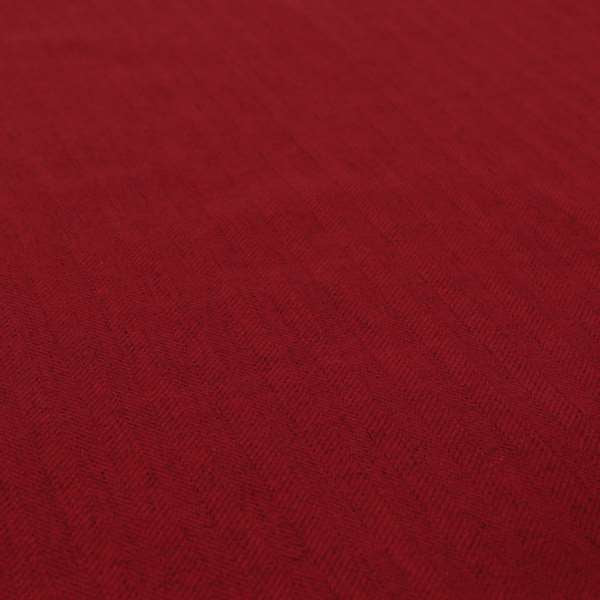 Aldwych Herringbone Soft Wool Textured Chenille Material Red Burgundy Furnishing Fabric - Made To Measure Curtains