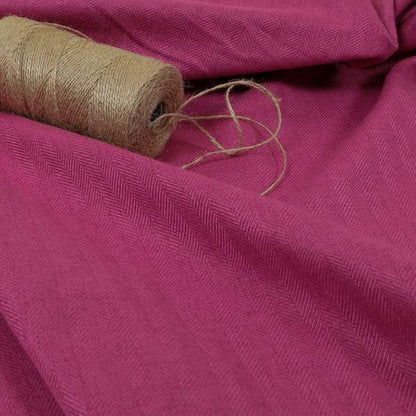 Aldwych Herringbone Soft Wool Textured Chenille Material Pink Furnishing Fabric - Made To Measure Curtains