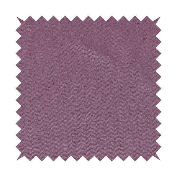 Aldwych Herringbone Soft Wool Textured Chenille Material Amethyst Purple Furnishing Fabric - Made To Measure Curtains