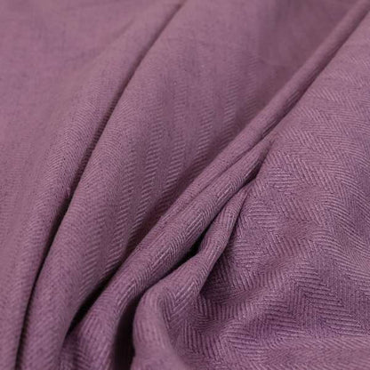 Aldwych Herringbone Soft Wool Textured Chenille Material Amethyst Purple Furnishing Fabric - Roman Blinds