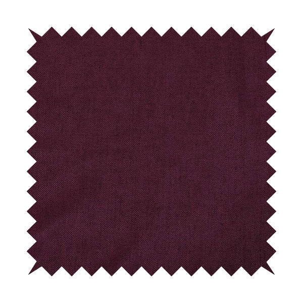 Aldwych Herringbone Soft Wool Textured Chenille Material Purple Furnishing Fabric - Made To Measure Curtains