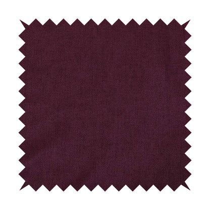 Aldwych Herringbone Soft Wool Textured Chenille Material Purple Furnishing Fabric - Made To Measure Curtains