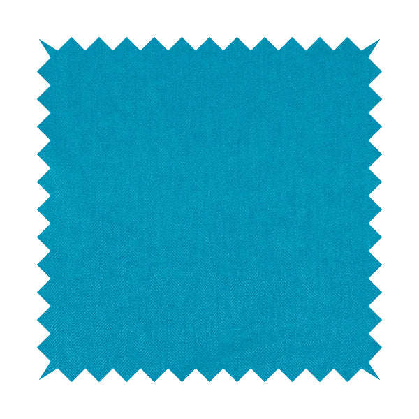 Aldwych Herringbone Soft Wool Textured Chenille Material Light Blue Furnishing Fabric - Made To Measure Curtains