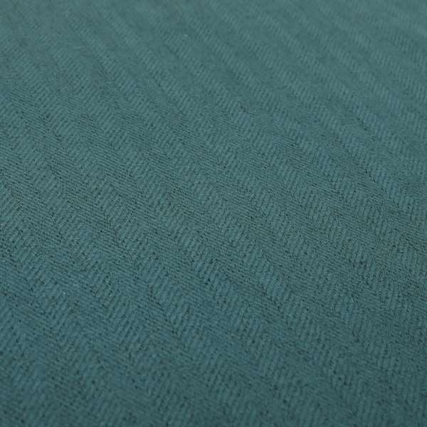 Aldwych Herringbone Soft Wool Textured Chenille Material Dark Blue Furnishing Fabric - Made To Measure Curtains