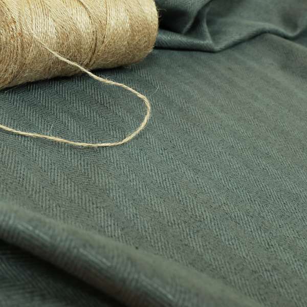 Aldwych Herringbone Soft Wool Textured Chenille Material Silver Grey Furnishing Fabric - Roman Blinds