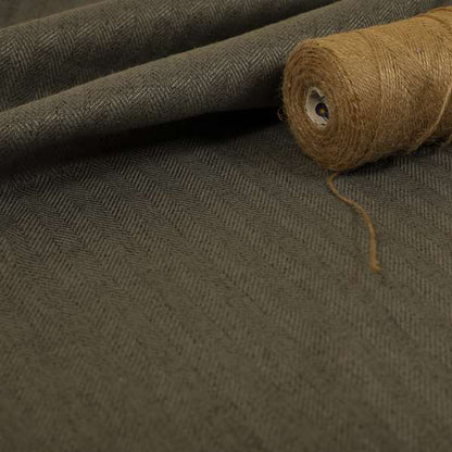 Aldwych Herringbone Soft Wool Textured Chenille Material Grey Furnishing Fabric - Made To Measure Curtains