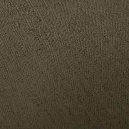 Aldwych Herringbone Soft Wool Textured Chenille Material Grey Furnishing Fabric - Made To Measure Curtains