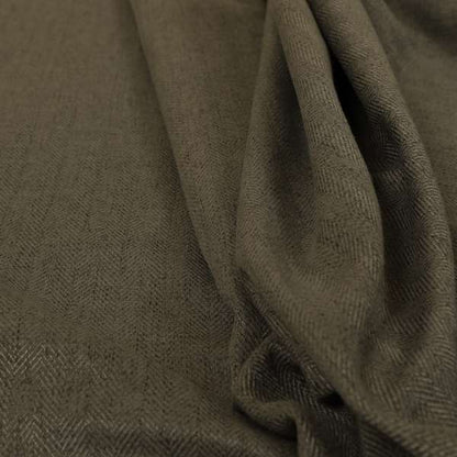 Aldwych Herringbone Soft Wool Textured Chenille Material Grey Furnishing Fabric - Made To Measure Curtains