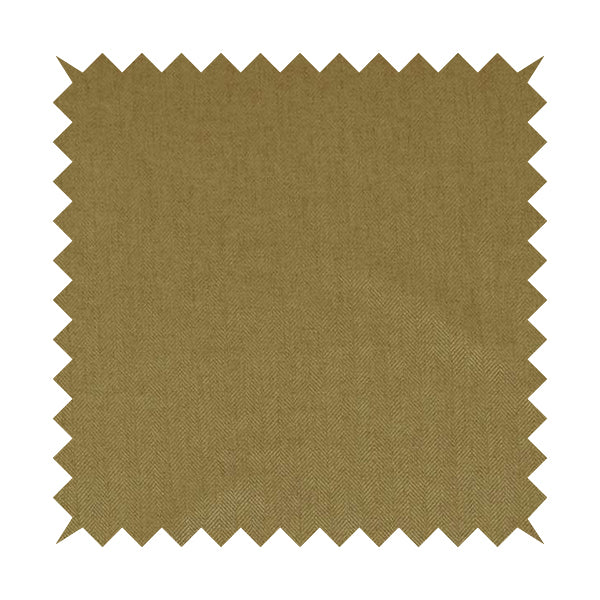 Aldwych Herringbone Soft Wool Textured Chenille Material Golden Brown Furnishing Fabric - Made To Measure Curtains