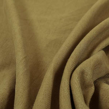 Aldwych Herringbone Soft Wool Textured Chenille Material Golden Brown Furnishing Fabric - Made To Measure Curtains