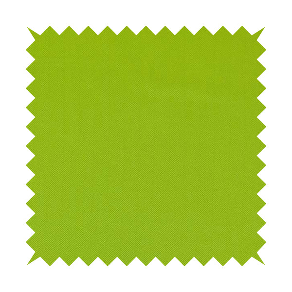 Aldwych Herringbone Soft Wool Textured Chenille Material Lime Green Furnishing Fabric - Roman Blinds