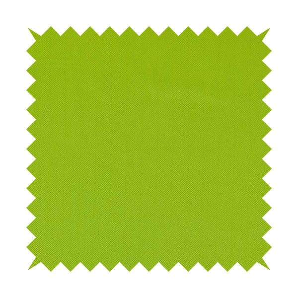 Aldwych Herringbone Soft Wool Textured Chenille Material Lime Green Furnishing Fabric - Made To Measure Curtains