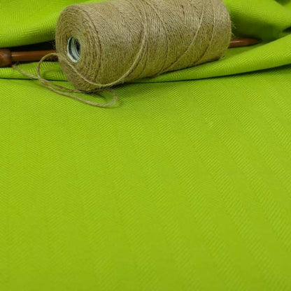 Aldwych Herringbone Soft Wool Textured Chenille Material Lime Green Furnishing Fabric - Made To Measure Curtains