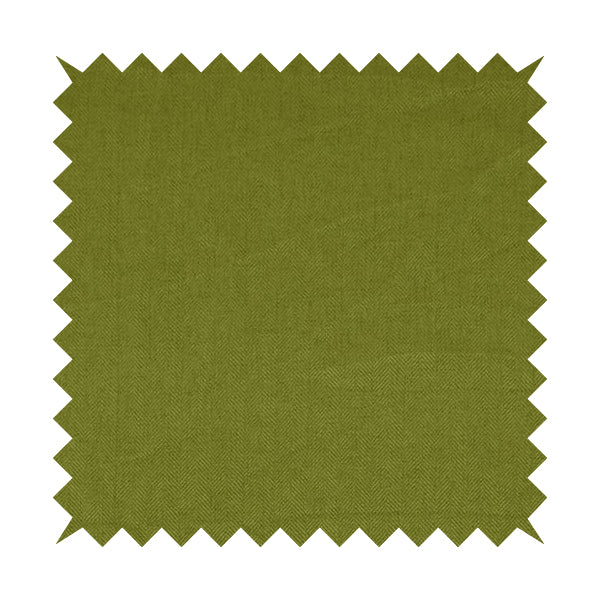 Aldwych Herringbone Soft Wool Textured Chenille Material Green Grass Furnishing Fabric - Made To Measure Curtains