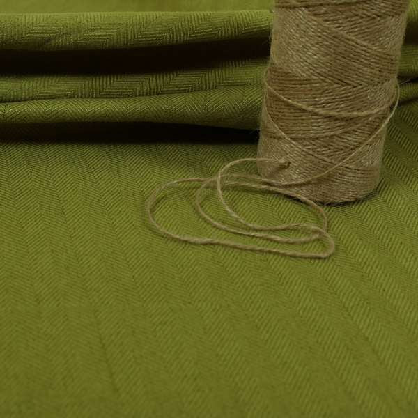 Aldwych Herringbone Soft Wool Textured Chenille Material Green Grass Furnishing Fabric