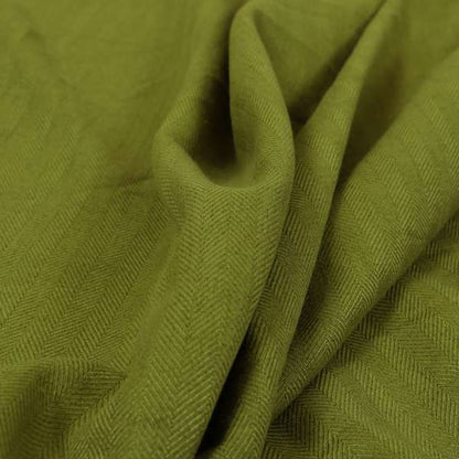 Aldwych Herringbone Soft Wool Textured Chenille Material Green Grass Furnishing Fabric - Made To Measure Curtains