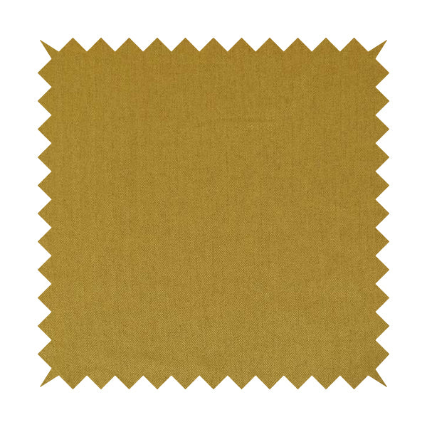 Aldwych Herringbone Soft Wool Textured Chenille Material Yellow Furnishing Fabric