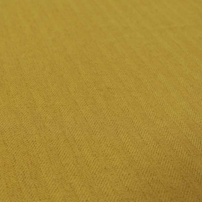 Aldwych Herringbone Soft Wool Textured Chenille Material Yellow Furnishing Fabric - Roman Blinds