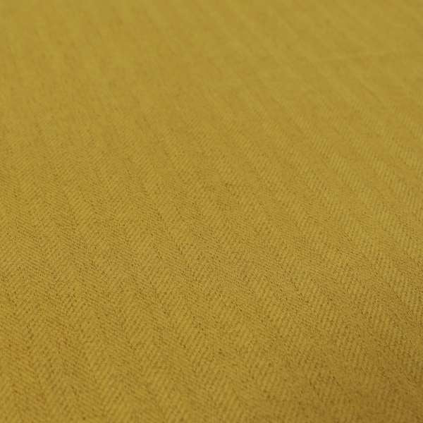 Aldwych Herringbone Soft Wool Textured Chenille Material Yellow Furnishing Fabric - Made To Measure Curtains