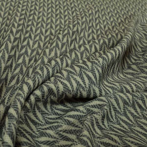 Arlington Geometric Pattern Printed On Linen Effect Chenille Material Blue Coloured Furnishing Fabrics