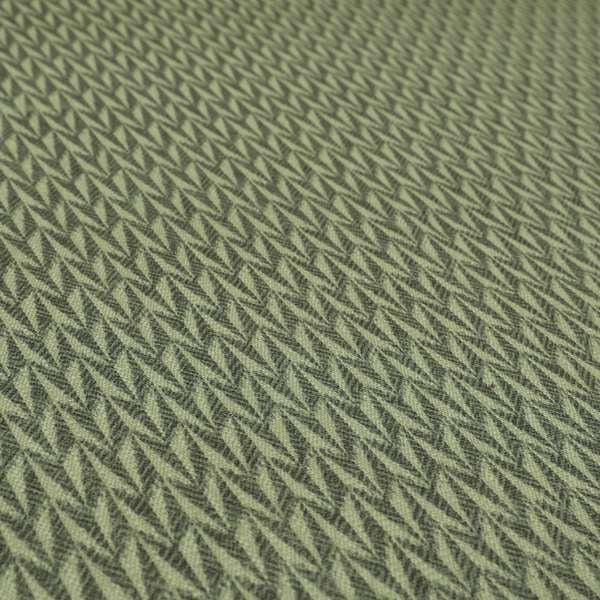 Arlington Geometric Pattern Printed On Linen Effect Chenille Material Grey Coloured Furnishing Fabrics - Roman Blinds