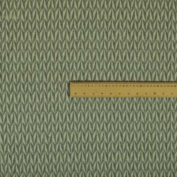 Arlington Geometric Pattern Printed On Linen Effect Chenille Material Grey Coloured Furnishing Fabrics - Roman Blinds