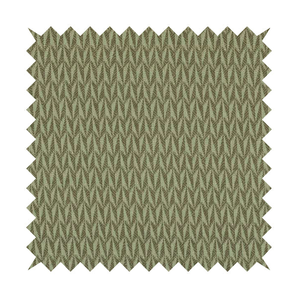 Arlington Geometric Pattern Printed On Linen Effect Chenille Material Brown Coloured Furnishing Fabrics - Made To Measure Curtains