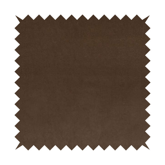 Austin Low Velour Chenille Velvet Soft Upholstery Fabric Brown Chocolate Colour