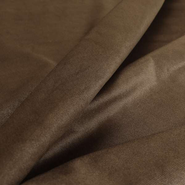 Austin Low Velour Chenille Velvet Soft Upholstery Fabric Brown Chocolate Colour - Made To Measure Curtains