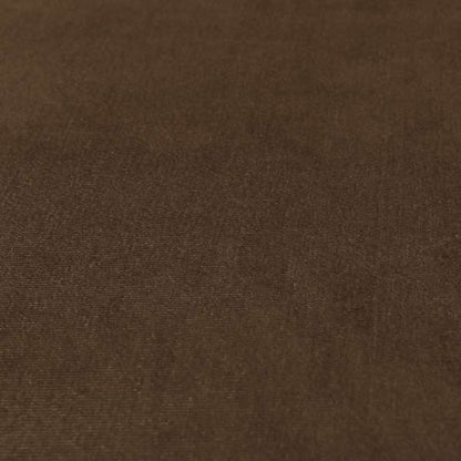 Austin Low Velour Chenille Velvet Soft Upholstery Fabric Brown Chocolate Colour - Roman Blinds