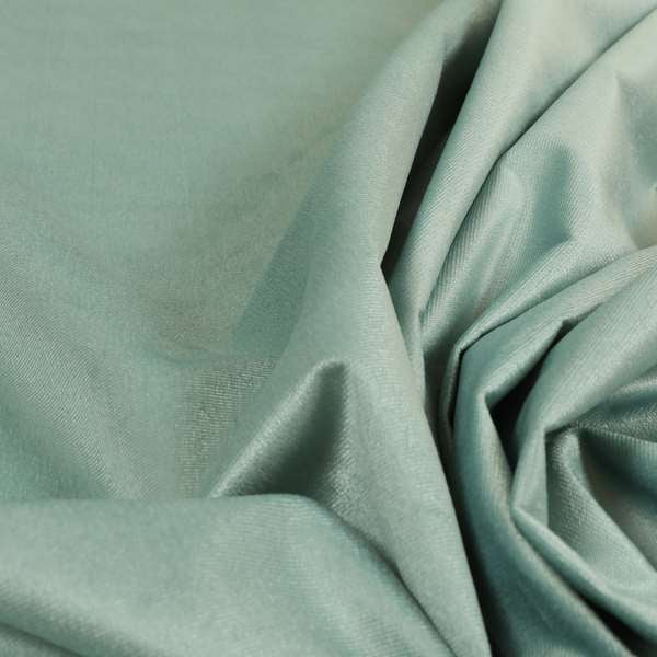 Austin Low Velour Chenille Velvet Soft Upholstery Fabric Aqua Green Colour - Made To Measure Curtains