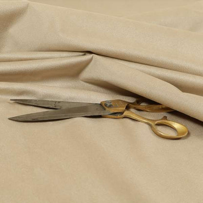 Austin Low Velour Chenille Velvet Soft Upholstery Fabric Beige Colour - Made To Measure Curtains