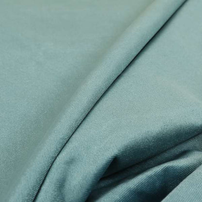 Austin Low Velour Chenille Velvet Soft Upholstery Fabric Blue Colour - Made To Measure Curtains