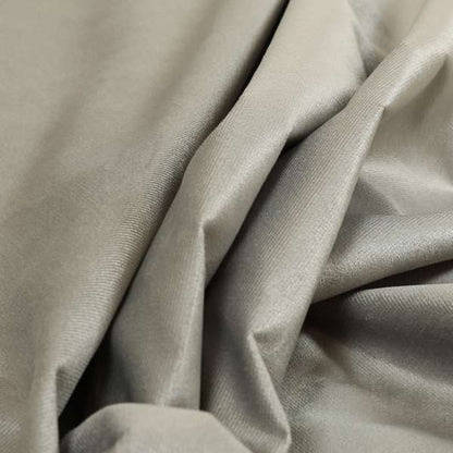 Austin Low Velour Chenille Velvet Soft Upholstery Fabric Silver Colour - Made To Measure Curtains