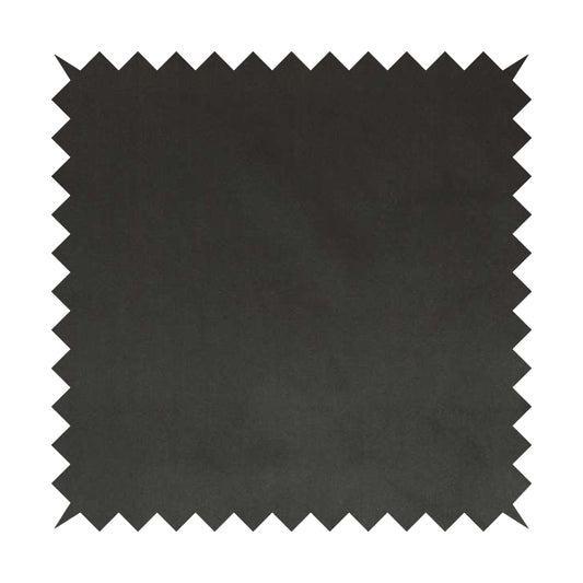 Austin Low Velour Chenille Velvet Soft Upholstery Fabric Grey Black Colour