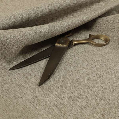 Abbotsford Super Soft Basket Weave Material Dual Purpose Upholstery Curtains Fabric In Beige - Roman Blinds