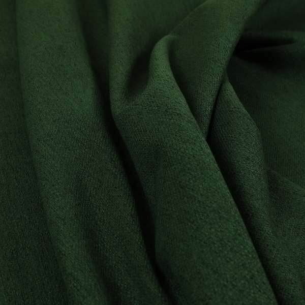 Abbotsford Super Soft Basket Weave Material Dual Purpose Upholstery Curtains Fabric In Dark Green - Roman Blinds