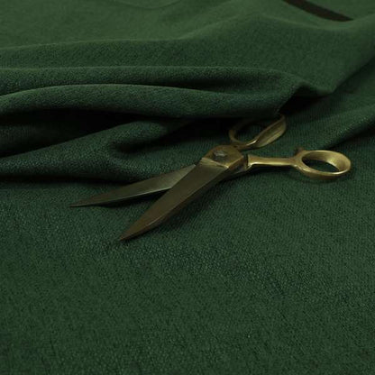 Abbotsford Super Soft Basket Weave Material Dual Purpose Upholstery Curtains Fabric In Dark Green - Roman Blinds