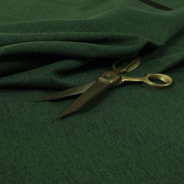 Abbotsford Super Soft Basket Weave Material Dual Purpose Upholstery Curtains Fabric In Dark Green