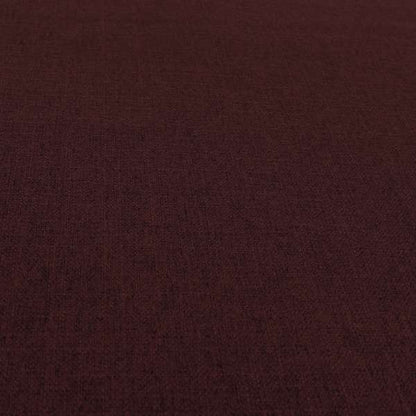 Abbotsford Super Soft Basket Weave Material Dual Purpose Upholstery Curtains Fabric In Red Burgundy - Handmade Cushions