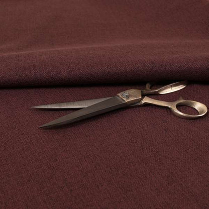 Abbotsford Super Soft Basket Weave Material Dual Purpose Upholstery Curtains Fabric In Red Burgundy - Handmade Cushions