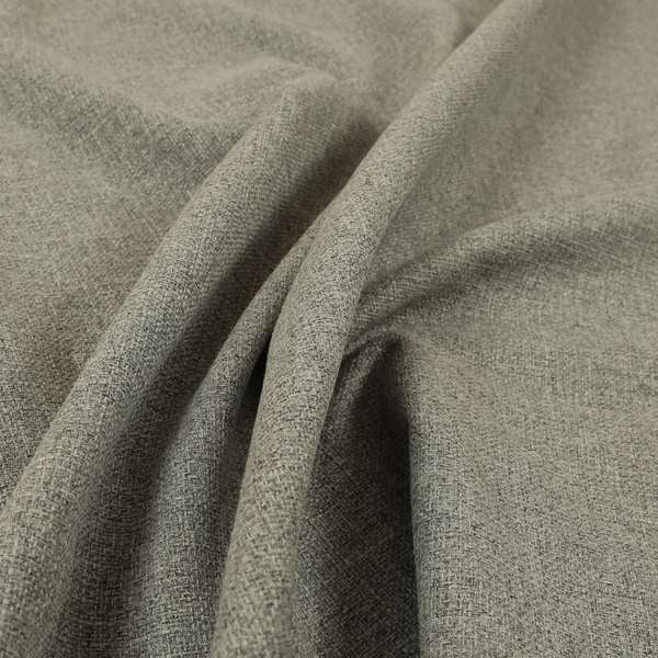 Abbotsford Super Soft Basket Weave Material Dual Purpose Upholstery Curtains Fabric In Silver - Made To Measure Curtains