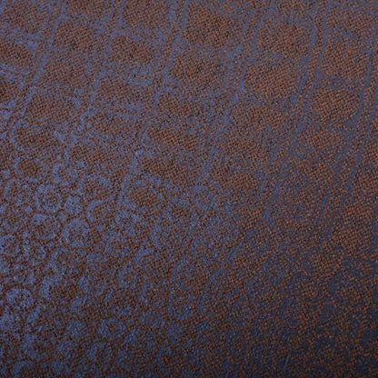 Alligator Pattern On Faux Leather In Brown Colour Upholstery Fabric